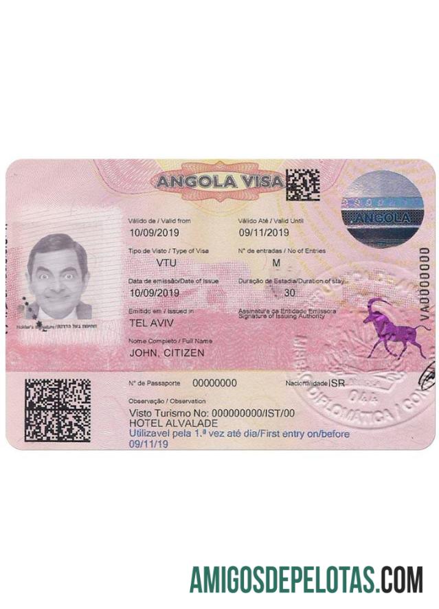 Visto para ANGOLA baixar para verificação